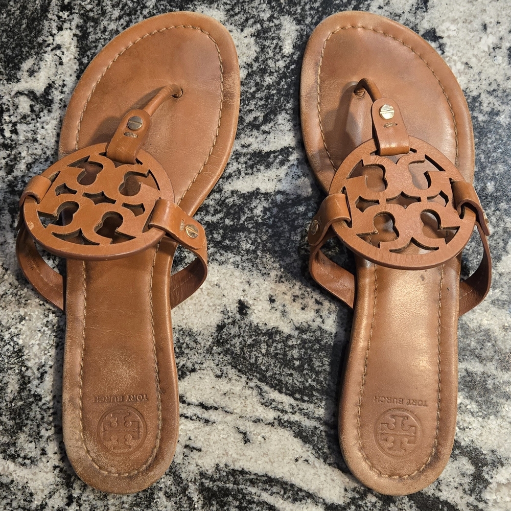 Tory Burch Tan Leather Sandals